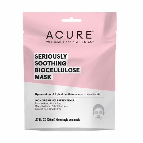 Acure Seriously Soothing Biocellulose Gel Mask Perspective: front