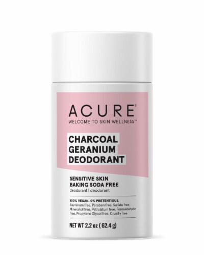 Acure Geranium & Charcoal Deodorant Perspective: front