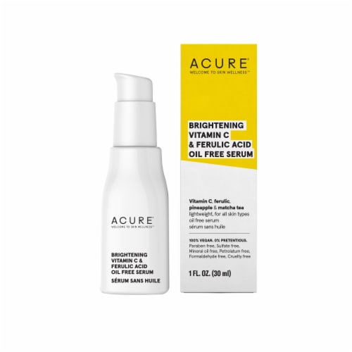 Acure® Brightening Vitamin C & Ferulic Acid Oil Free Face Serum Perspective: front