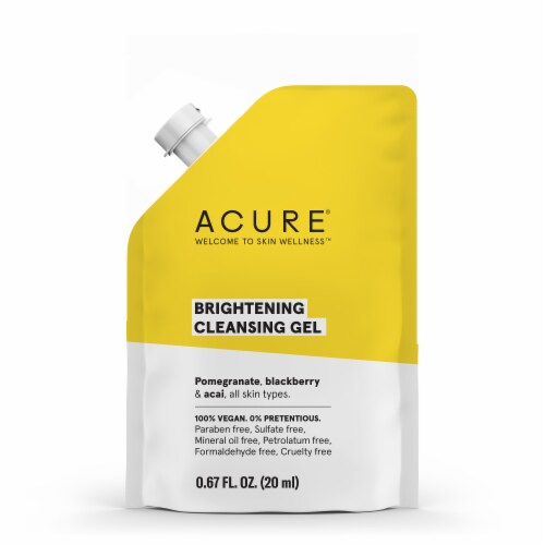 Acure Pomegranate Blackberry & Acai Brightening Cleansing Gel Perspective: front