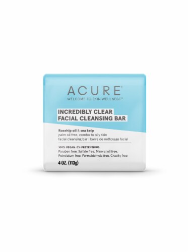 Acure Incredibly Clear Facial Cleansing Bar Perspective: front