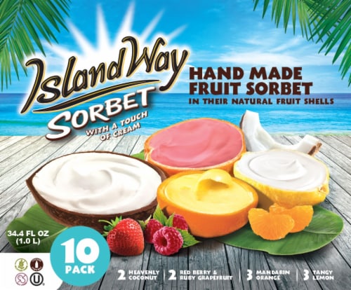 Island Way Hand Made Fruit Sorbet Variety Pack Perspective: front