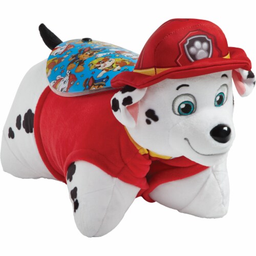Pillow Pets Sleeptime Lite Nickelodeon Paw Patrol Marshall Plush Toy Perspective: front