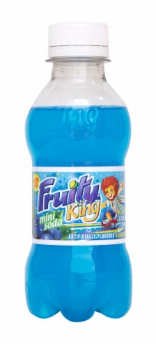 Fruity King Blueberry Soda Bottle Perspective: front