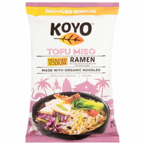 Koyo Reduced Sodium Tofu and Miso Ramen Perspective: front
