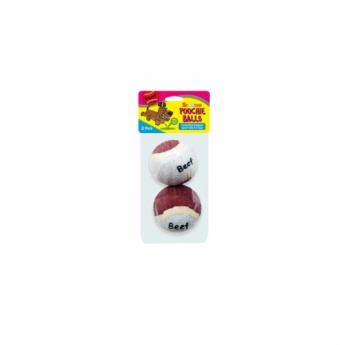Schoochie Pet 203 Beef Tennis Balls Poochie for Dogs - 2 Pack, 2 - Fry's  Food Stores