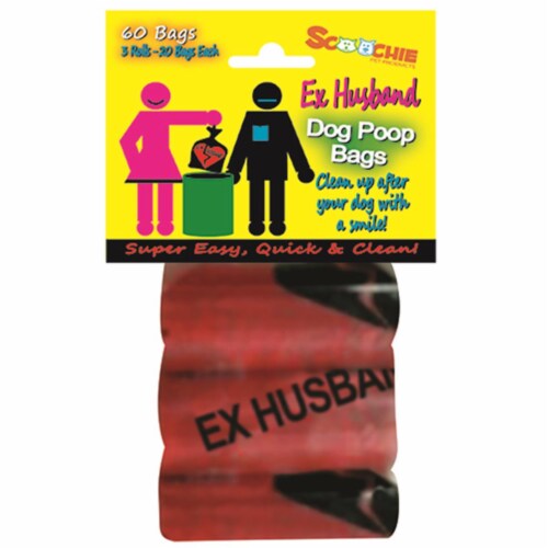 Schoochie Pet 399 Ex Husband Dog Waste Poop Bags - 3 Pack Perspective: front