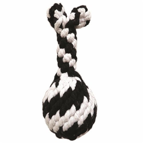 Schoochie Pet 532 Small Super Rope Drumstick with Squeaker Dog Toy- 6.5 in. Perspective: front