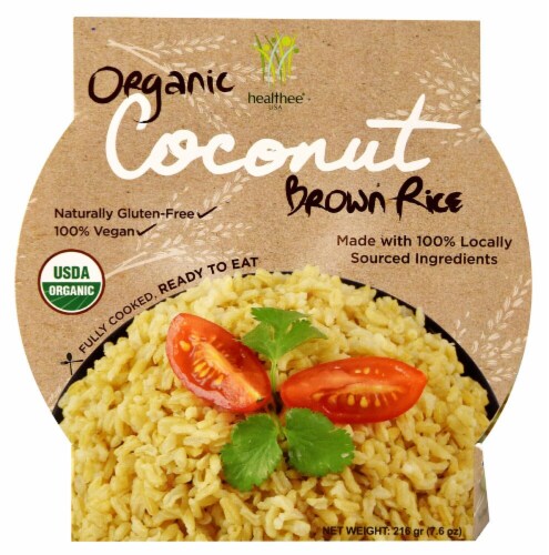 Healthee Organic Brown Rice Bowl Coconut Perspective: front