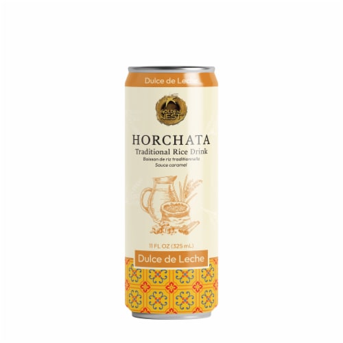 Golden Nest Horchata Dulce De Leche Traditional Rice Drink Perspective: front