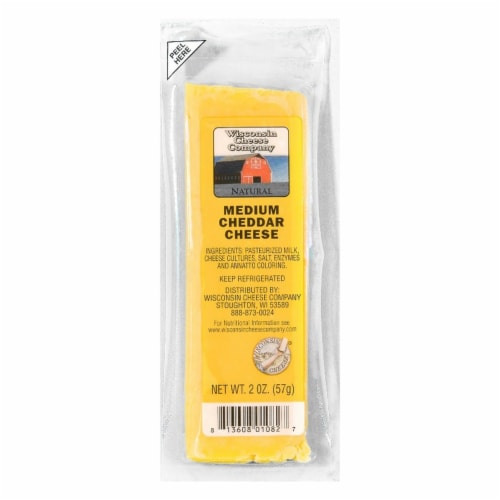 Wisconsin Cheese Company Medium Cheddar Cheese Perspective: front