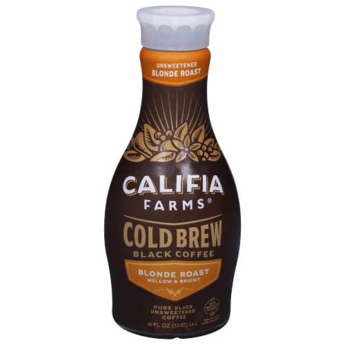 Califia Farms® Blonde Roast Cold Brew Black Coffee Perspective: front