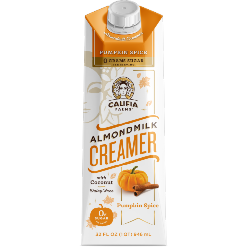 Califia Farms Pumpkin Spice Almond Milk Creamer Perspective: front