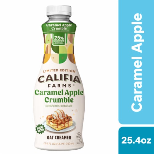 Califia Farms® Caramel Apple Crumble Oat Milk Coffee Creamer Perspective: front