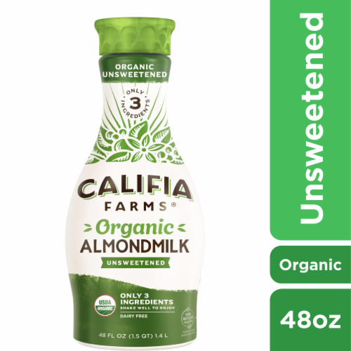 Califia Farms® Organic Unsweetened Almondmilk Perspective: front