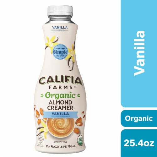 Califia Farms® Organic Vanilla Almond Milk Coffee Creamer Perspective: front