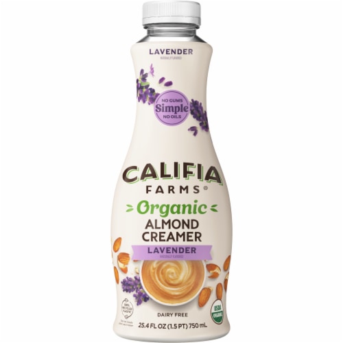 Califia Farms® Organic Lavender Almond Milk Coffee Creamer Perspective: front