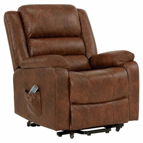 Lane Furniture Buxton 33 Leather Recliner Power Lift Chair in Brown 1 Harris Teeter