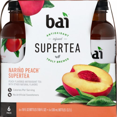 Bai® Narino Peach™ Antioxidant Infused Supertea Perspective: front