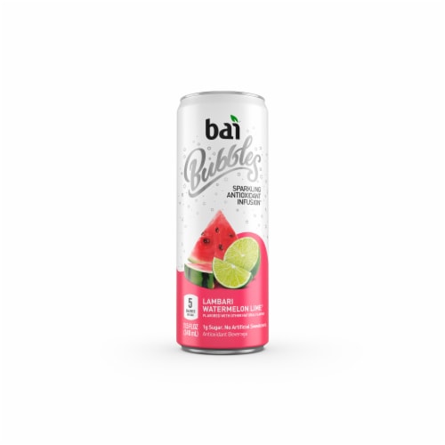 Bai Bubbles Lambari Watermelon Lime Sparkling Beverage Perspective: front