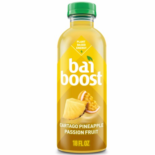 Bai Boost Pineapple Passion Fruit Caffeinated Antioxidant Beverage Perspective: front