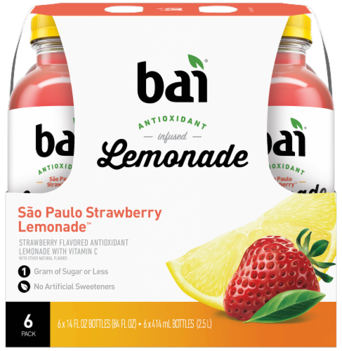 Bai® Strawberry Lemonade Flavored Bottled Water Perspective: front
