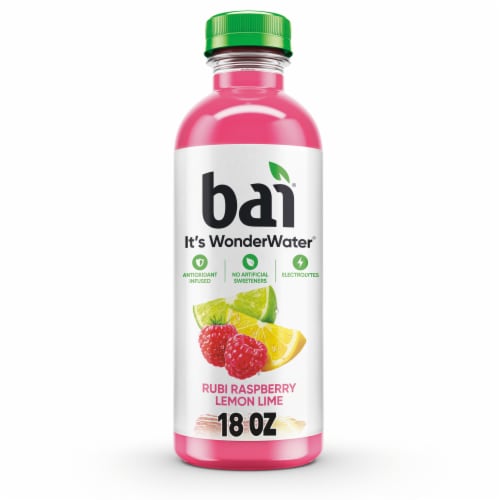 Bai Raspberry Lemon Lime Water Beverage Bottle Perspective: front