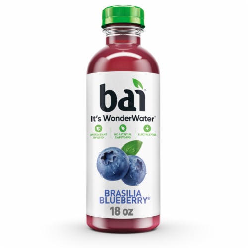 Bai Brasilia Blueberry Water Beverage Bottle Perspective: front