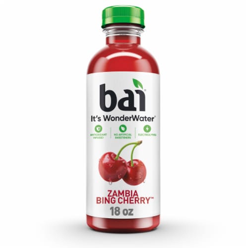 Bai Zambia Bing Cherry Water Beverage Bottle Perspective: front