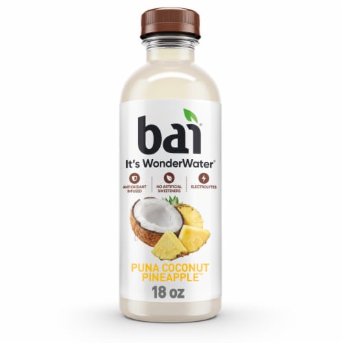 Bai Puna Coconut Pineapple Water Beverage Bottle Perspective: front