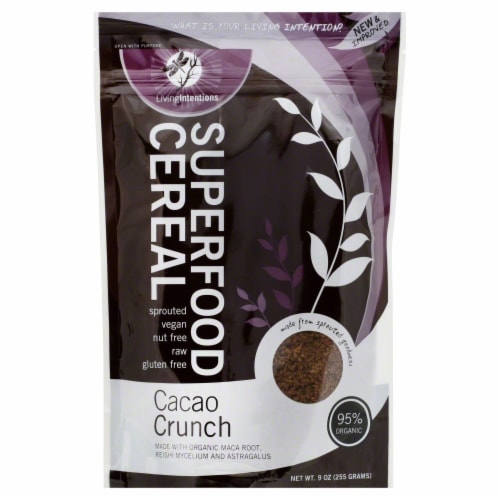 Living Intentions Cacao Crunch Activated Superfood Cereal Perspective: front