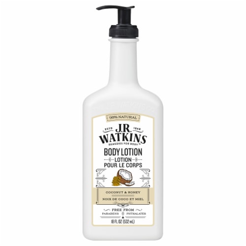 J.R. Watkins Daily Moisturizing Hand & Body Lotion Coconut Milk & Honey Perspective: front