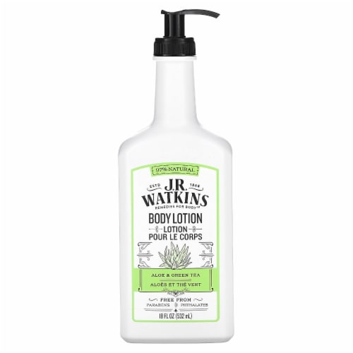 J R Watkins Body Lotion Aloe & Green Tea Perspective: front