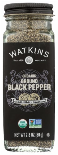 Watkins Organic Ground Black Pepper Perspective: front