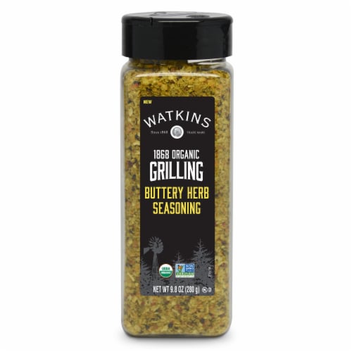 Watkins Organic Buttery Herb Seasoning Perspective: front