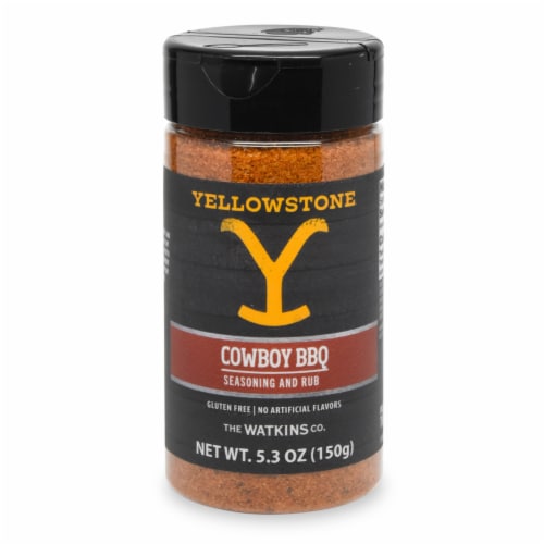 Watkins Yellowstone Cowboy BBQ Seasoning and Rub Perspective: front