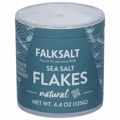 Falksalt Natural Sea Salt Crystal Flakes Perspective: front