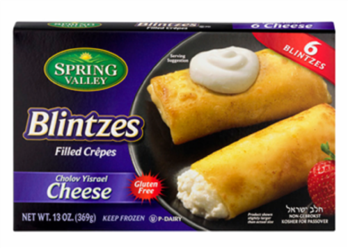 Spring Valley Blintzes Cheese Filled Crepes Perspective: front
