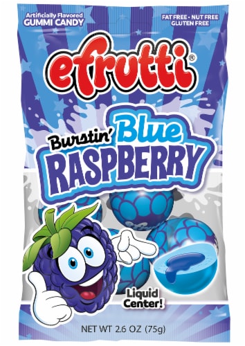Efrutti® Burstin' Blue Raspberry Gummies Perspective: front