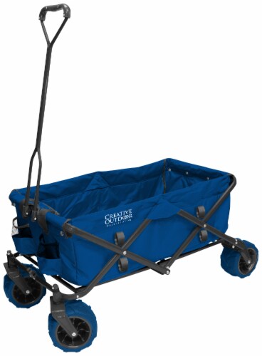 Creative Outdoor Folding Wagon Cart - Blue Perspective: front