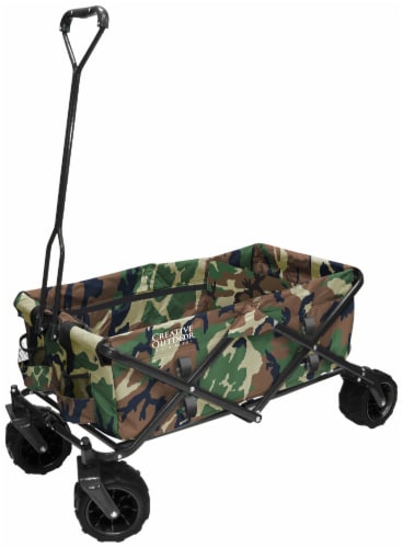 Creative Outdoor All-Terrain Folding Wagon - Camo Perspective: front