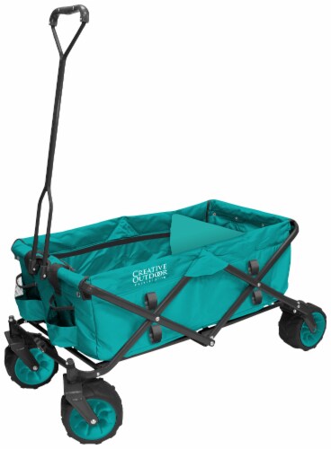 Creative Outdoor All-Terrain Folding Wagon - Teal Perspective: front