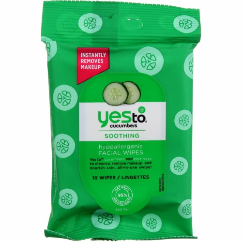 Yes To® Cucumbers Soothing Mini Facial Wipes Perspective: front