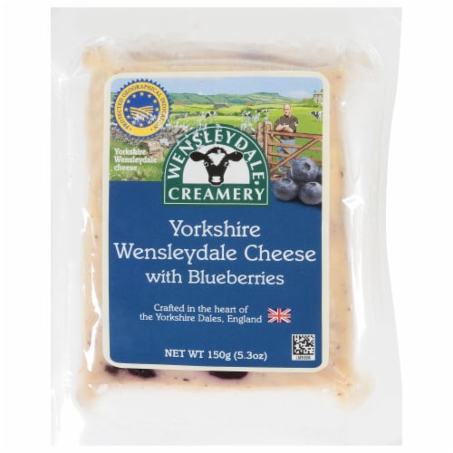 Wensleydale Creamery™ Yorkshire Wensleydale Cheese with Blueberries Perspective: front