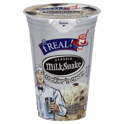 F'Real Cookies 'N Cream Milkshake Perspective: front