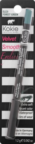 Kokie Professional Forest Green Velvet Smooth Eyeliner Perspective: front
