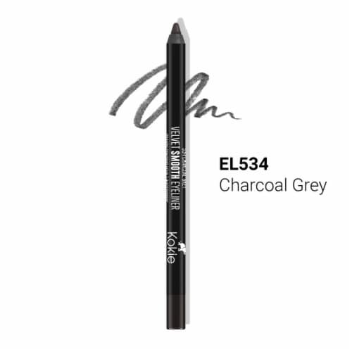 Kokie Professional Velvet Smooth Eyeliner Waterproof Longwearing EL534 Charcoal Gray Perspective: front