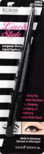 Kokie Professional Line & Style LQ557 Jet Black Liquid Eyeliner Perspective: front
