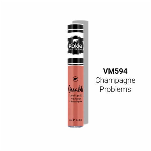 Kokie Professional Kissable Liquid Lipstick Champagne Problems Perspective: front