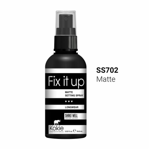 Kokie Professional Fix It Up Matte Setting Spray Perspective: front